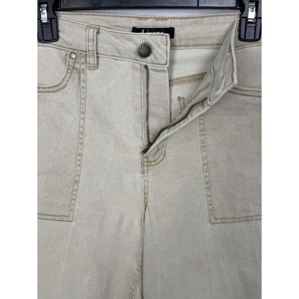 d.jeans Wide Leg Utility Pants Womens 4 Tan Good Stretch Patch Pocket Khaki - Picture 6 of 15